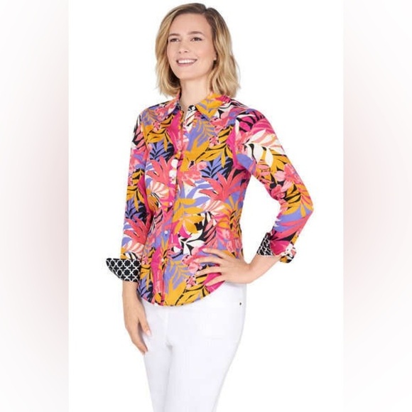 Ruby Rd Plus Women's Woven Wrinkle Resistant Cotton 24W - Picture 9 of 10